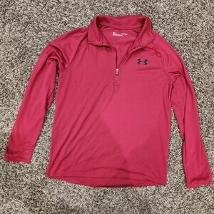 Under Armour Womens Tech 1/4 Zip Loose Maroon/Red Size S